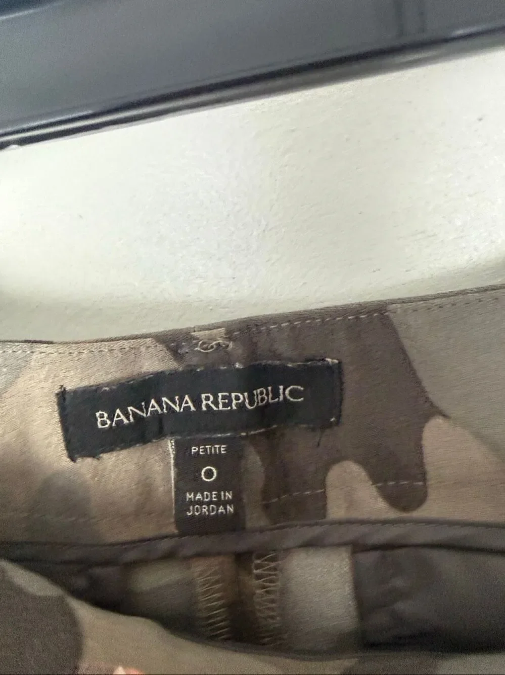 Banana Republic Women’s 0 Petite Ryan Camo Pants Chino Ankle